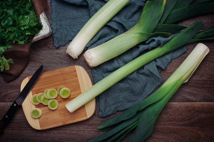 cultivo del puerro para la cocina.
